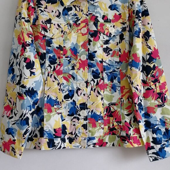 Drapers & Damon's Womens Muliticolor Floral Lightweight Hippie Jacket Size Large - Picture 3 of 6